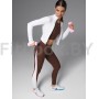 Спортивные леггинсы с фигурными вставками Neverlate Edge Brown