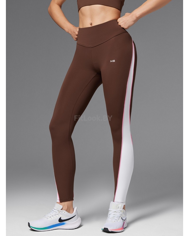 Спортивные леггинсы с фигурными вставками Neverlate Edge Brown