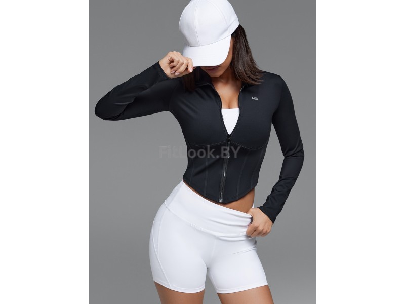 Рашгард Neverlate Modeling ZIP Rash Black