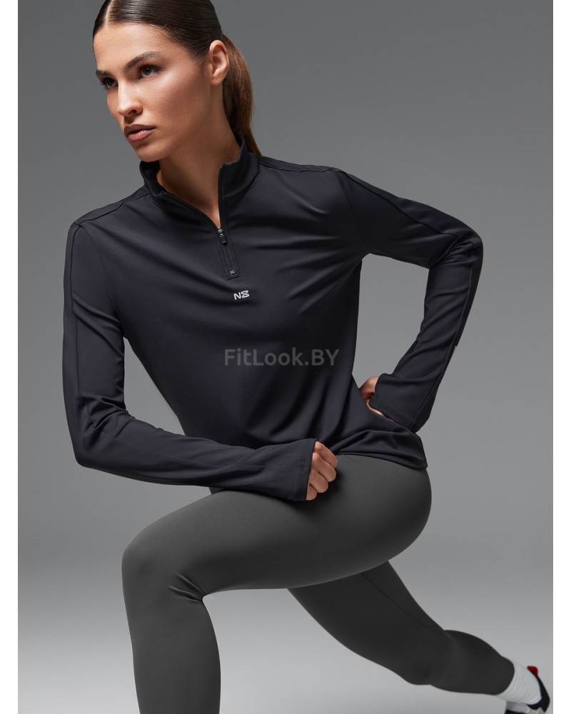 Спортивный лонгслив ZIP Base Sleeve Black