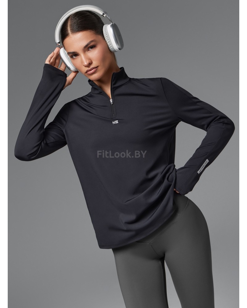 Спортивный лонгслив ZIP Base Sleeve Black