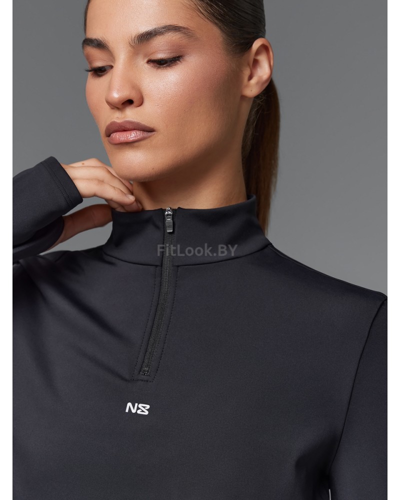 Спортивный лонгслив ZIP Base Sleeve Black