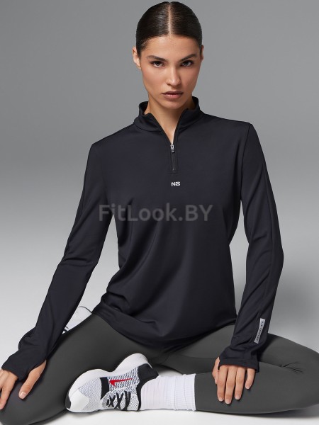 Лонгслив Neverlate ZIP Base Sleeve Black