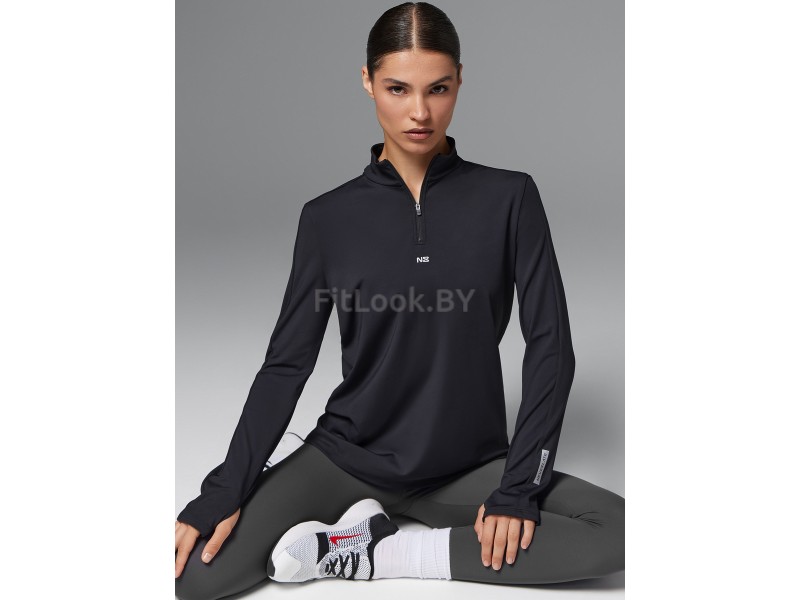 Лонгслив Neverlate ZIP Base Sleeve Black