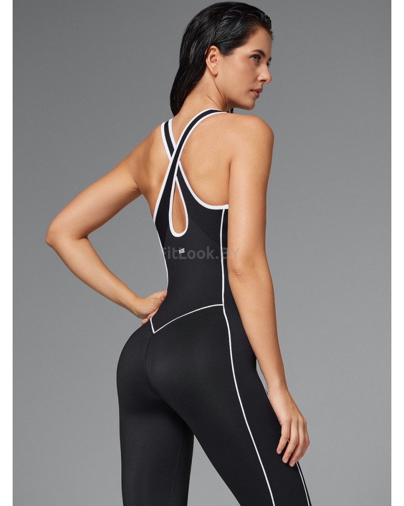 Моделирующий комбинезон с контрастными кантами Neverlate Outlined