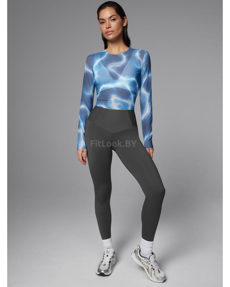 Укороченный рашгард-сетка Neverlate Blue Multicolor