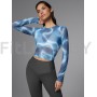 Укороченный рашгард-сетка Neverlate Blue Multicolor