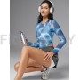 Укороченный рашгард-сетка Neverlate Blue Multicolor