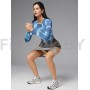 Укороченный рашгард-сетка Neverlate Blue Multicolor