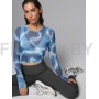Укороченный рашгард-сетка Neverlate Blue Multicolor