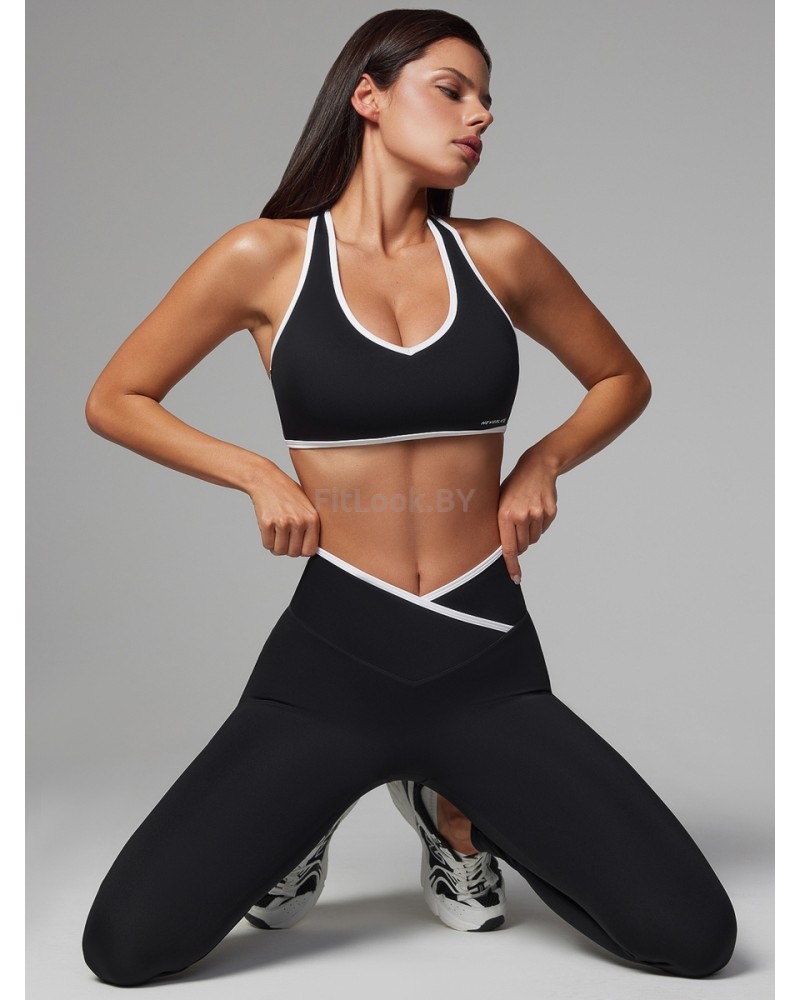 Спортивные леггинсы Леггинсы Neverlate Outlined Cross Black