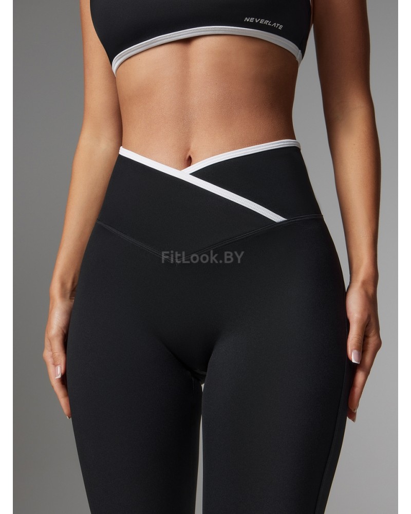 Спортивные леггинсы Леггинсы Neverlate Outlined Cross Black