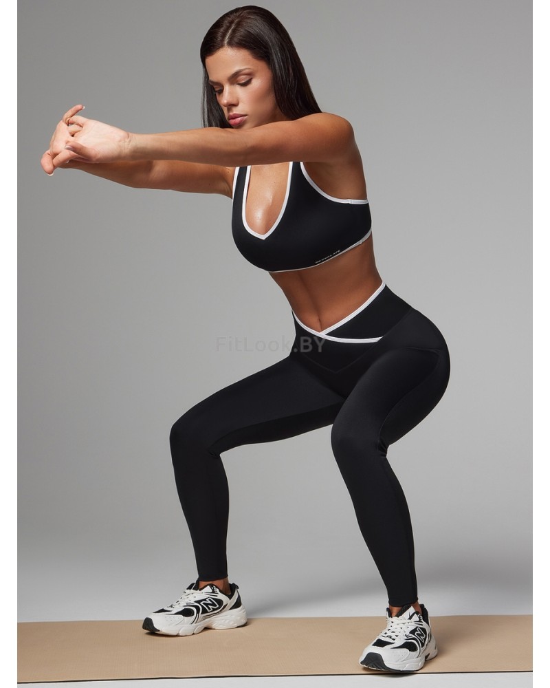 Спортивные леггинсы Леггинсы Neverlate Outlined Cross Black