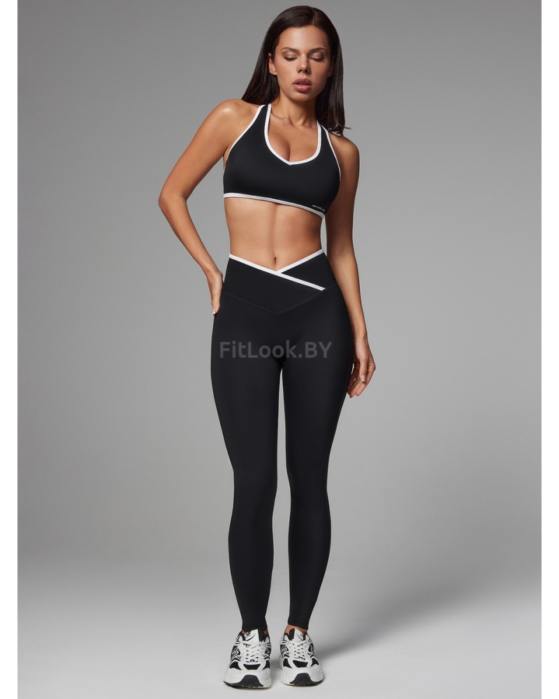 Спортивные леггинсы Леггинсы Neverlate Outlined Cross Black