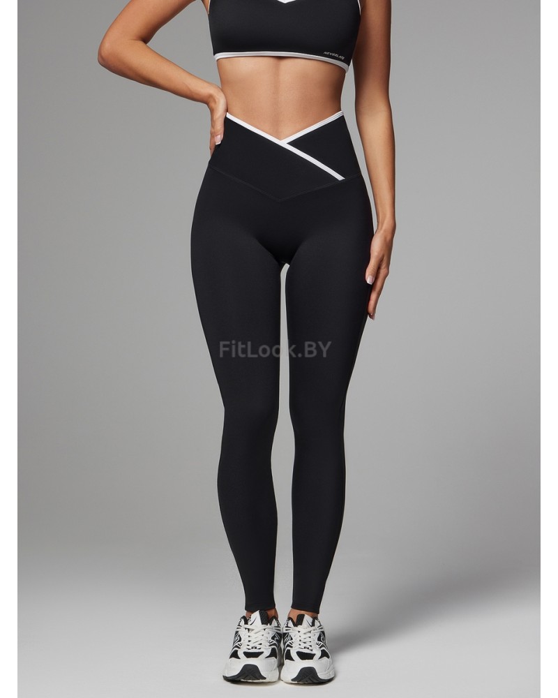 Спортивные леггинсы Леггинсы Neverlate Outlined Cross Black