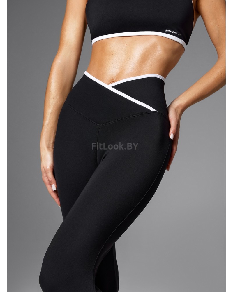 Спортивные брюки клеш Outlined Cross Black