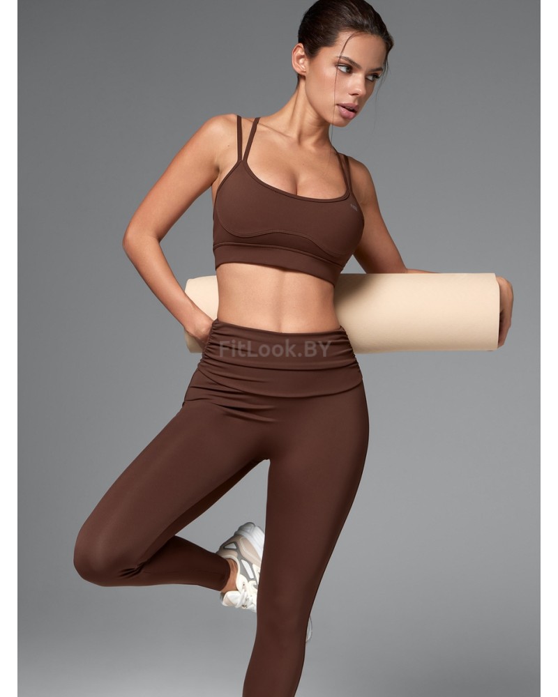 Спортивные леггинсы Брауни с широким поясом