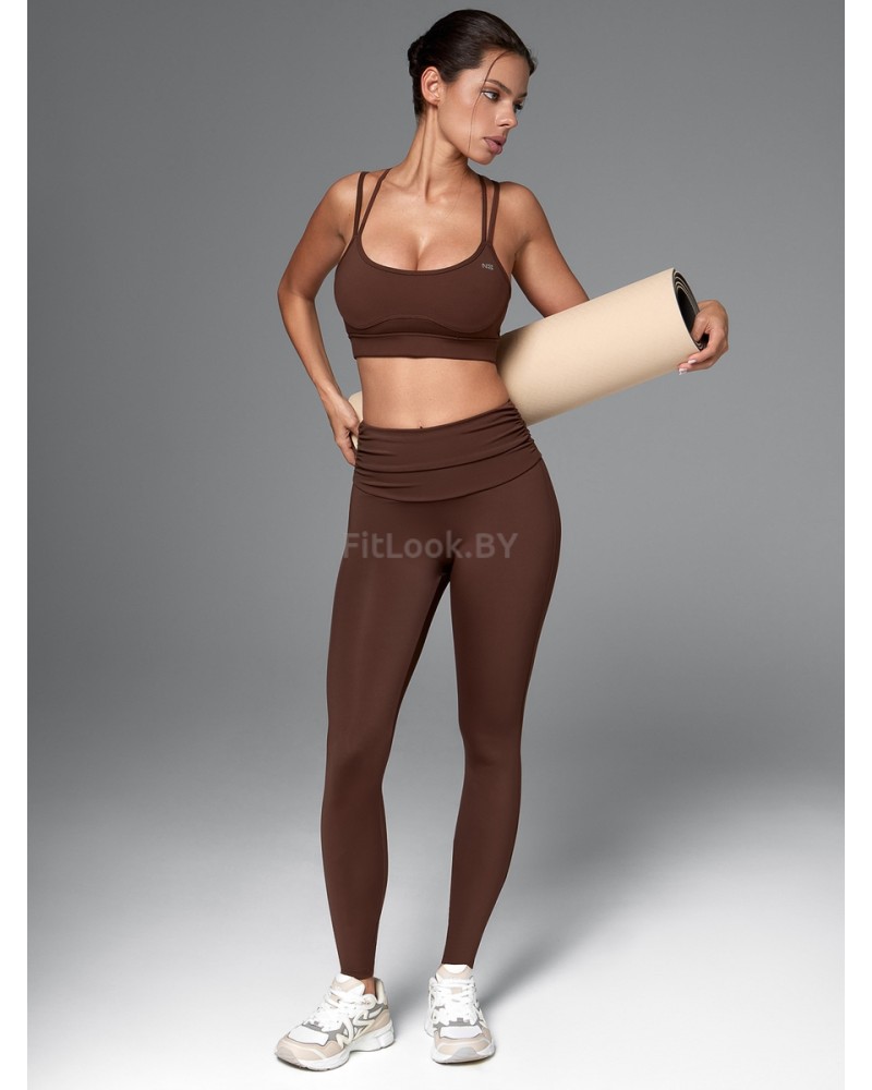 Спортивные леггинсы Брауни с широким поясом