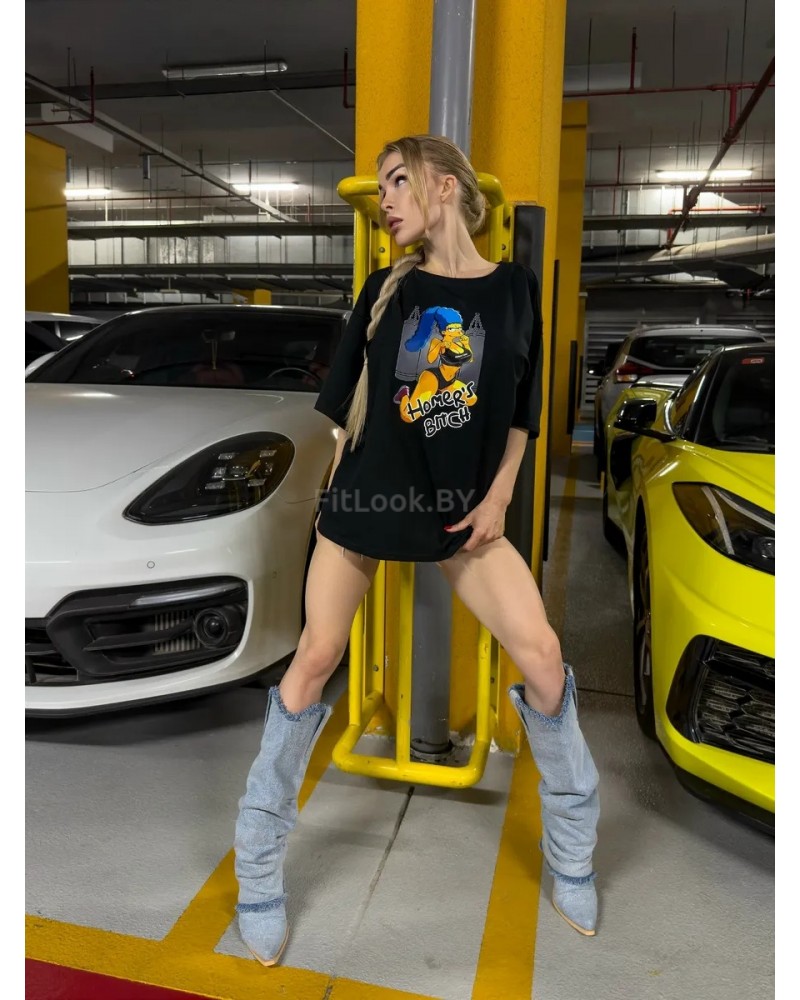 Футболка Bona Fide: OVERSIZE T-shirt "Homer's bitch"