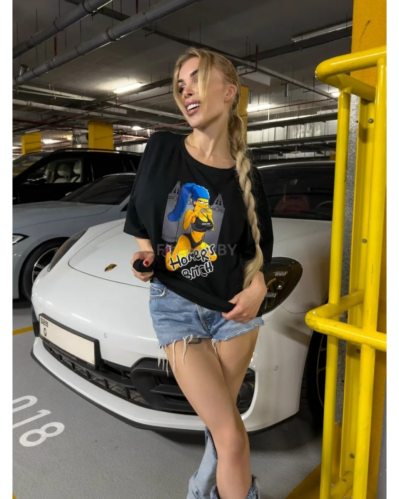 Футболка Bona Fide: OVERSIZE T-shirt "Homer's bitch"