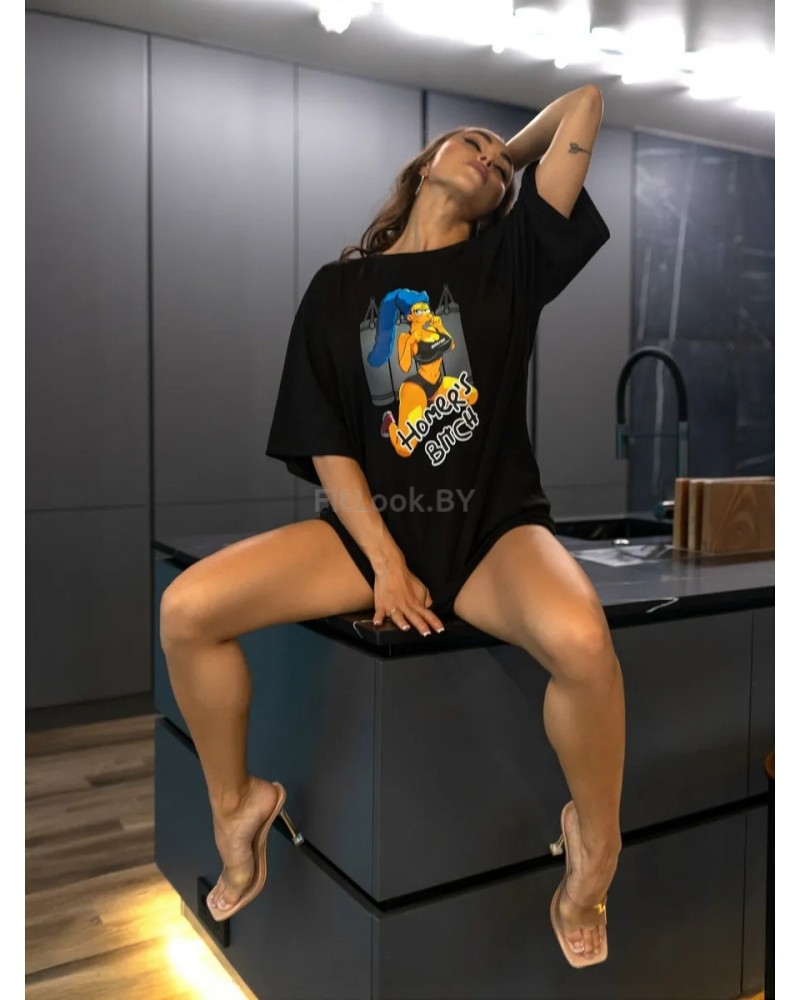 Футболка Bona Fide: OVERSIZE T-shirt "Homer's bitch"