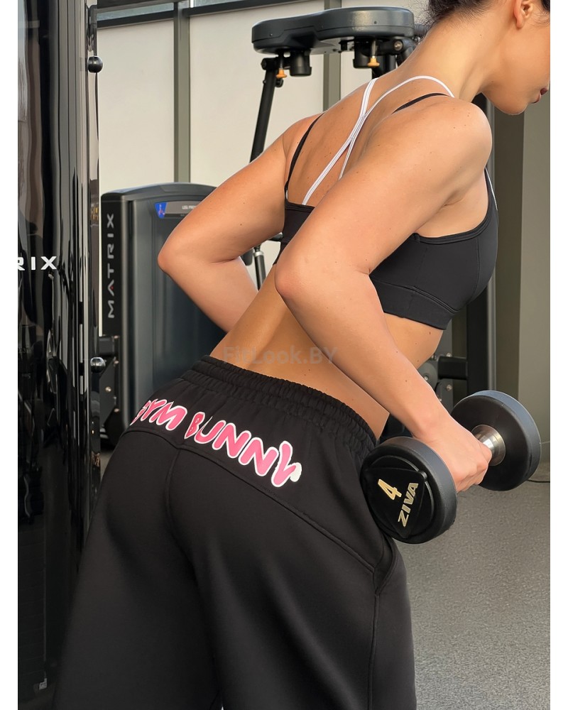Спортивные брюки свободного кроя  GYM Bunny Black