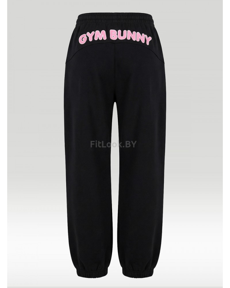 Спортивные брюки свободного кроя  GYM Bunny Black