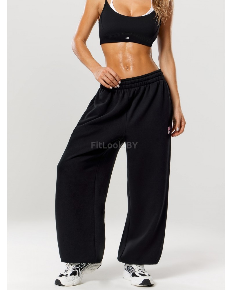 Спортивные брюки свободного кроя  GYM Bunny Black