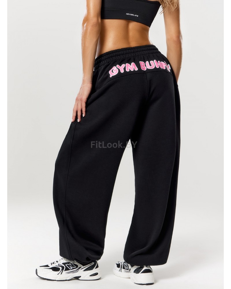 Спортивные брюки свободного кроя  GYM Bunny Black