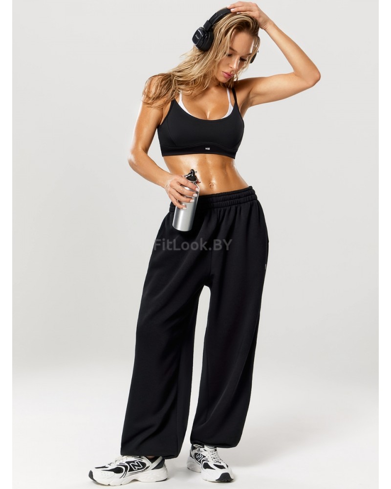 Спортивные брюки свободного кроя  GYM Bunny Black