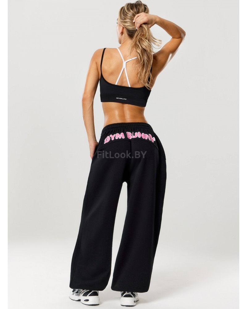 Спортивные брюки свободного кроя  GYM Bunny Black