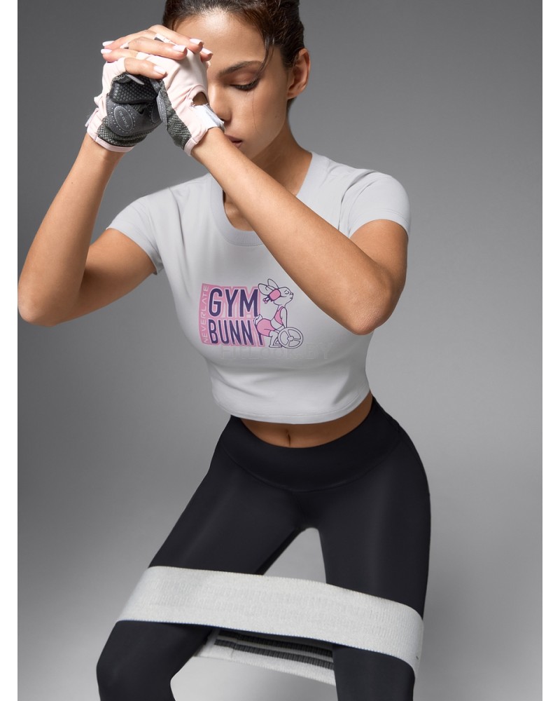 Укороченная спортивная футболка из хлопка GYM Bunny