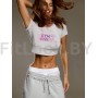 Укороченная спортивная футболка из хлопка GYM Bunny