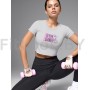 Укороченная спортивная футболка из хлопка GYM Bunny