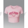 Укороченная спортивная футболка из хлопка Juicy Pump Pink