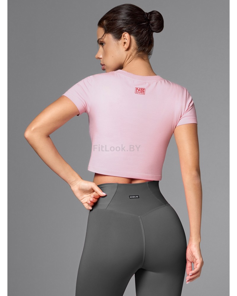 Укороченная спортивная футболка из хлопка Juicy Pump Pink