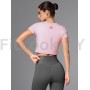 Укороченная спортивная футболка из хлопка Juicy Pump Pink