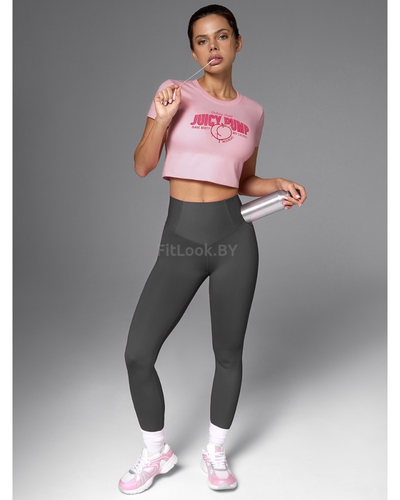 Укороченная спортивная футболка из хлопка Juicy Pump Pink