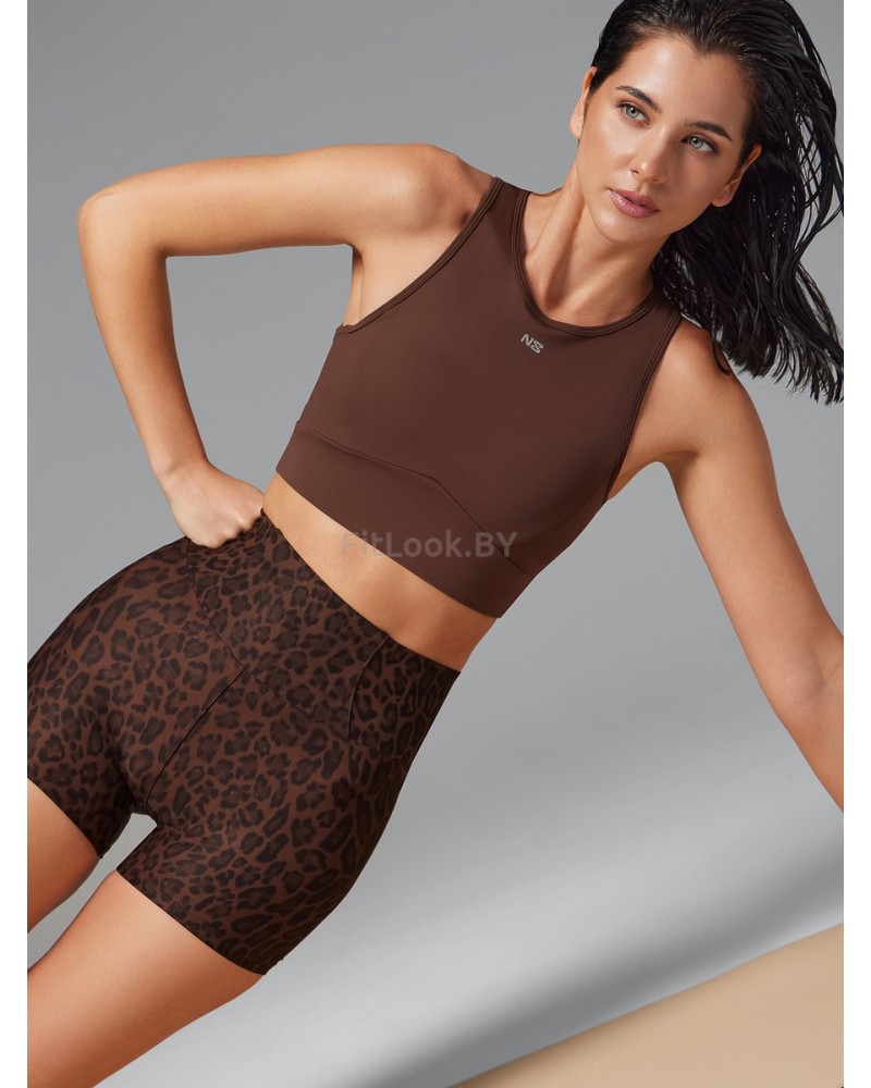 Спортивные шорты BROWN LEO с высокой посадкой