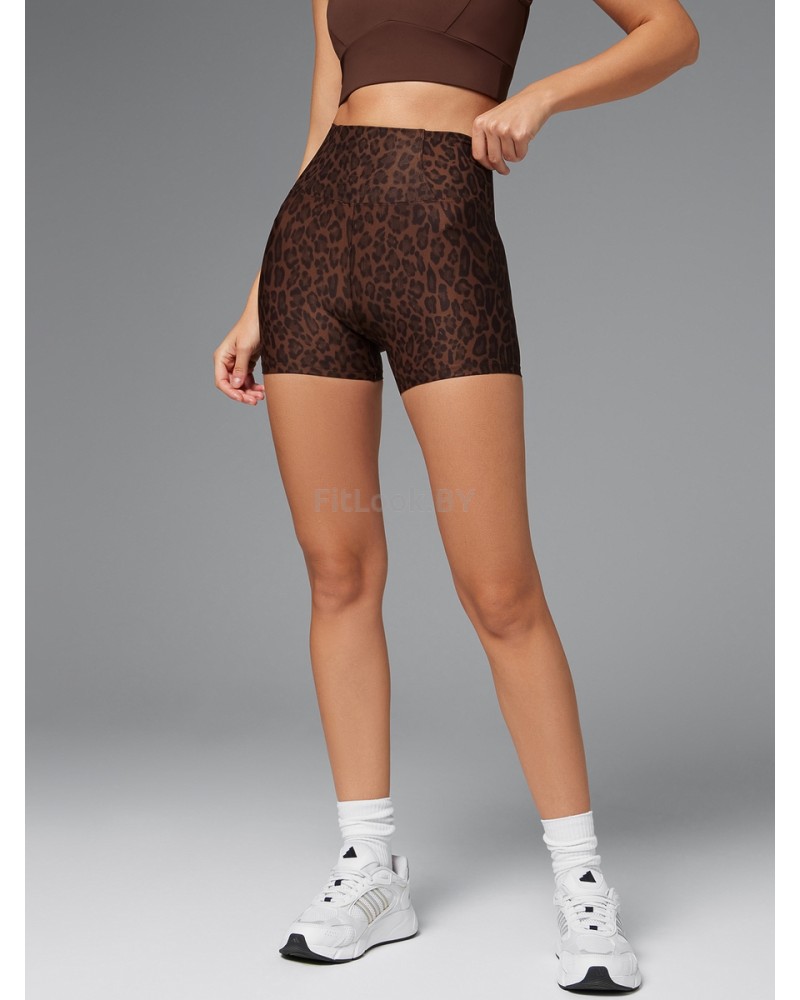Спортивные шорты BROWN LEO с высокой посадкой