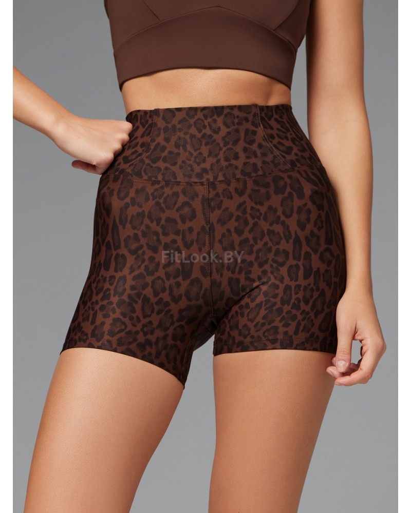 Спортивные шорты BROWN LEO с высокой посадкой
