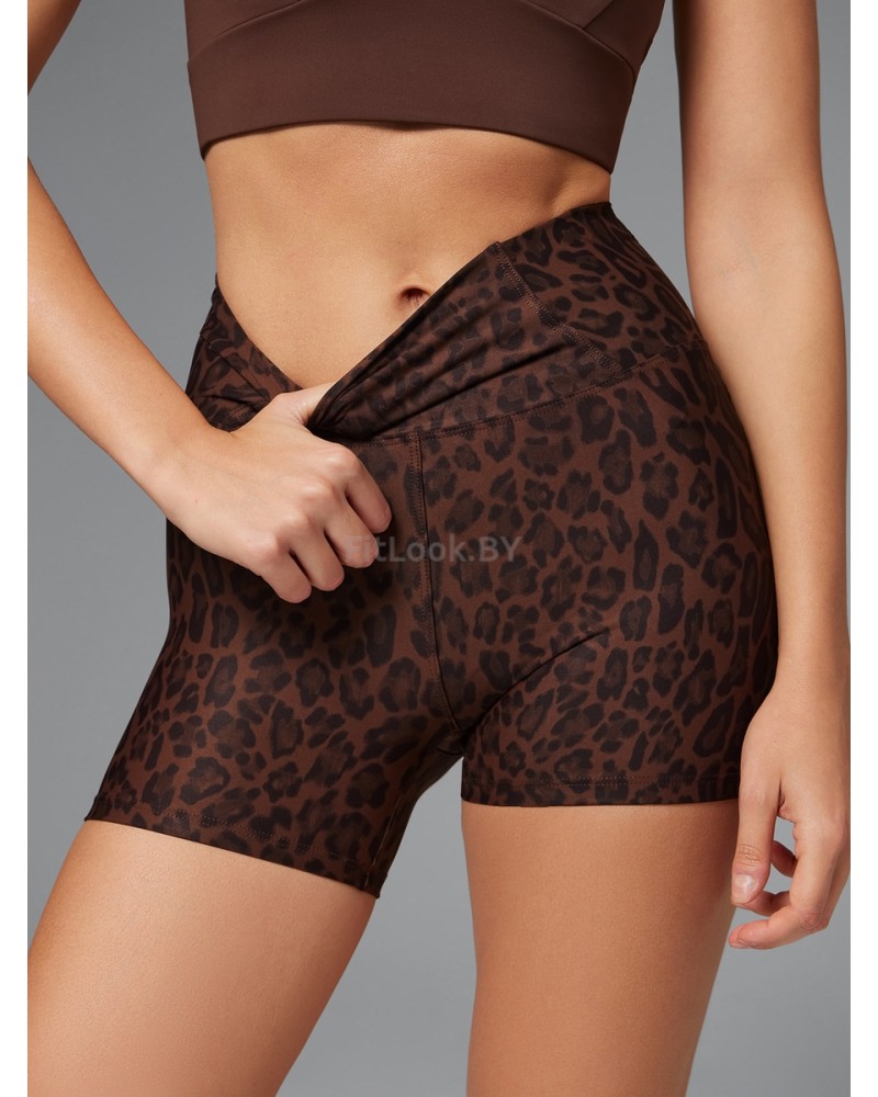 Спортивные шорты BROWN LEO с высокой посадкой