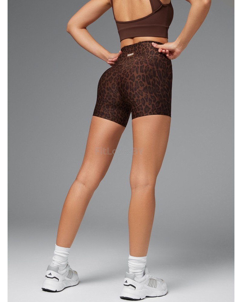 Спортивные шорты BROWN LEO с высокой посадкой