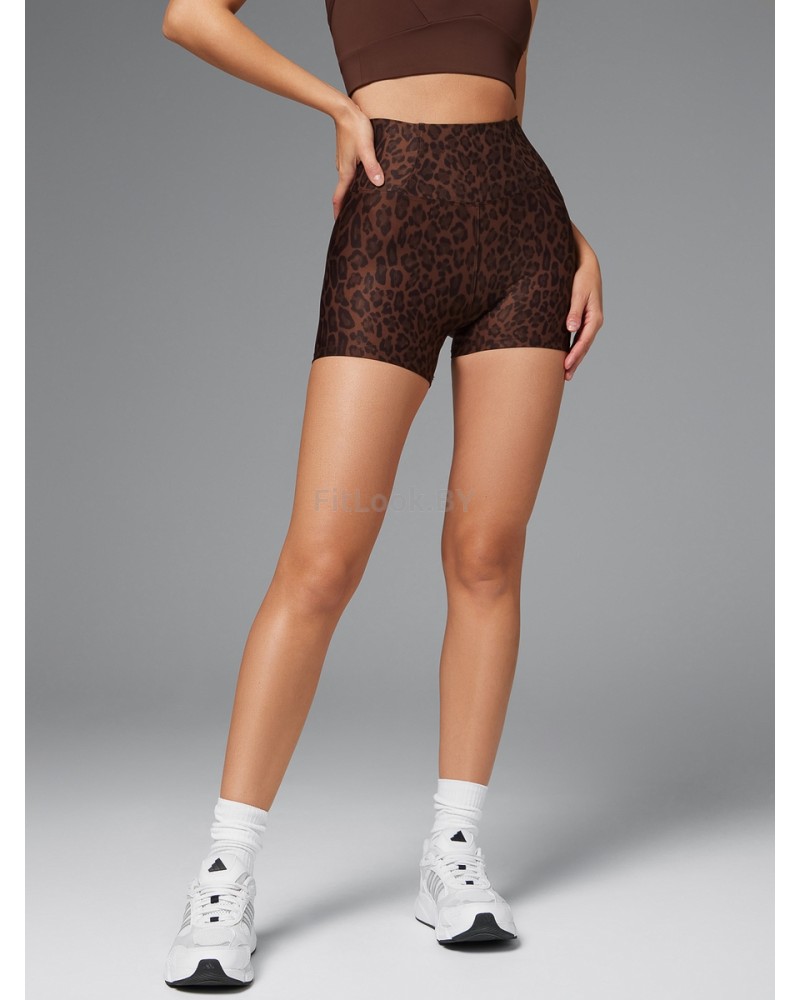 Спортивные шорты BROWN LEO с высокой посадкой