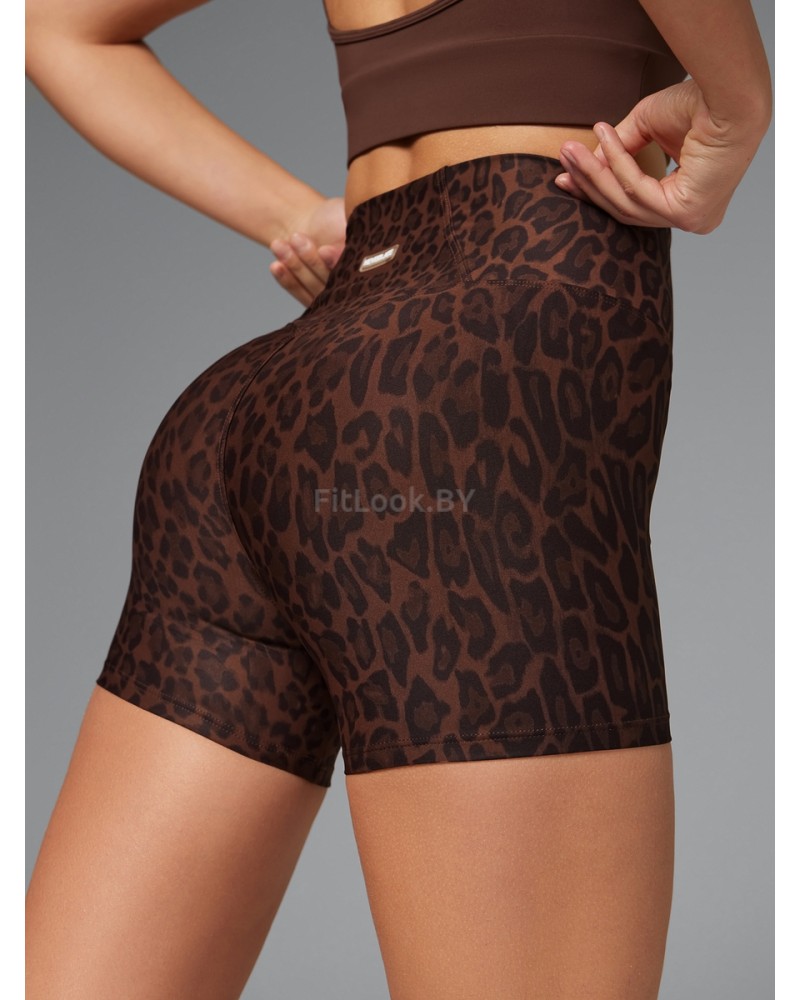 Спортивные шорты BROWN LEO с высокой посадкой