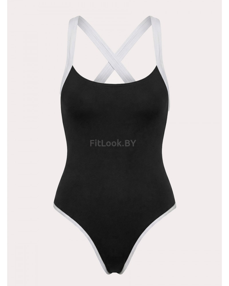 Купальник спортивный Neverlate Outlined Contrast Black