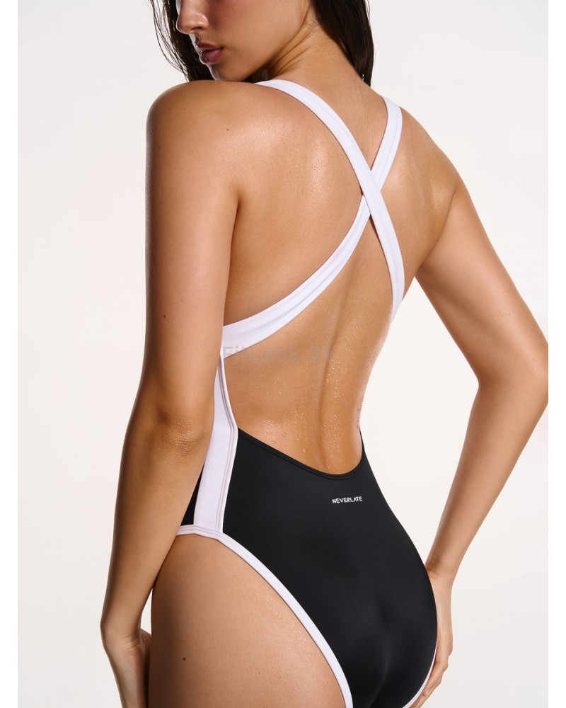 Купальник спортивный Neverlate Outlined Contrast Black