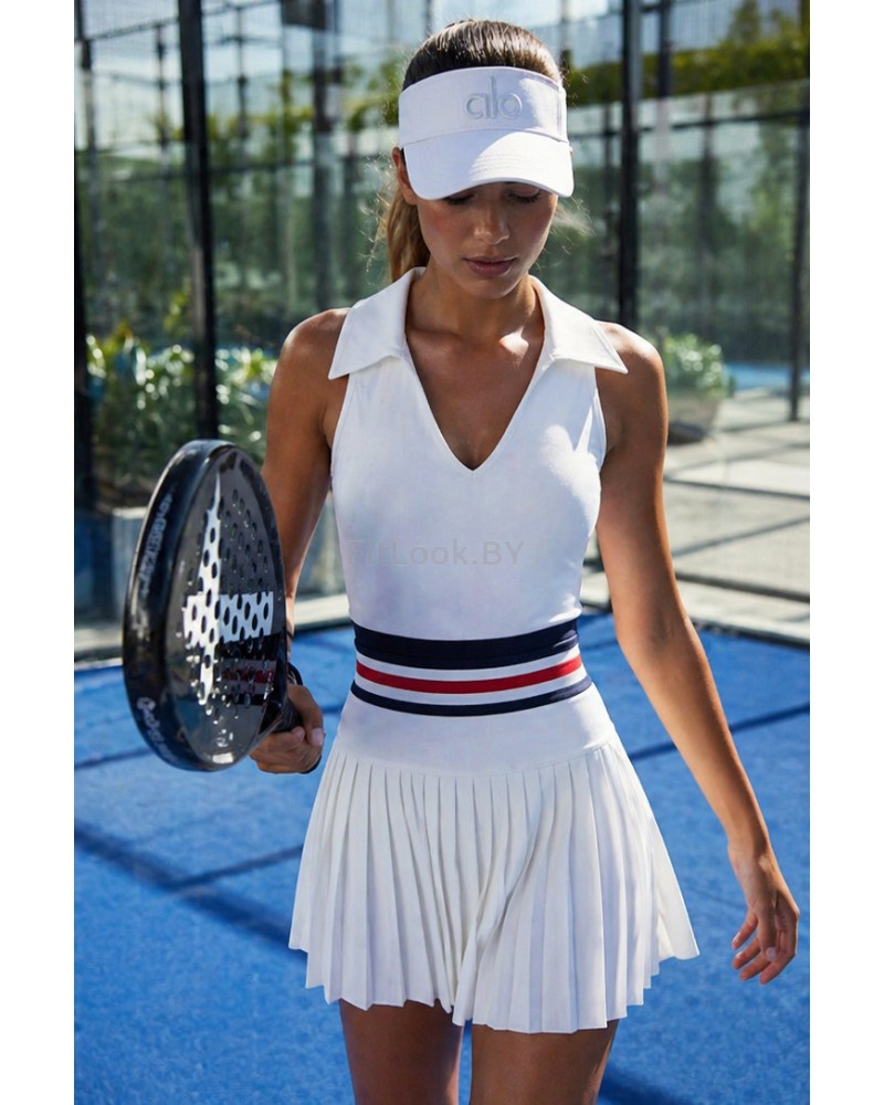 Теннисный костюм женский (юбка + поло)  Padel Core белый
