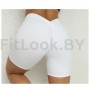 Белые спортивные шорты со сборочкой ShapeUP White