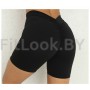 Чёрные спортивные шорты со сборочкой Shape UP Black